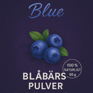 Ekologiskt blåbärspulver från MELABO,– naturlig superfood från Sverige.